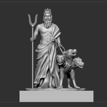 hades pluto greek god underworld & cerberus handmade statue figurine 3d print model - Mito3D