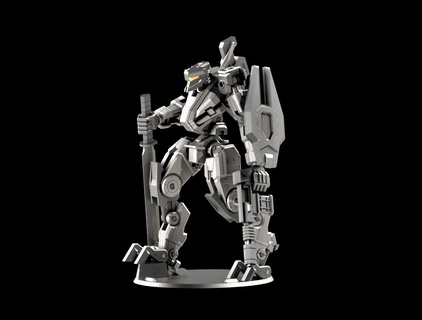 hagane ii resin printer version gunpla gundam wick mecha toy miniature robot 3d print model - Mito3D