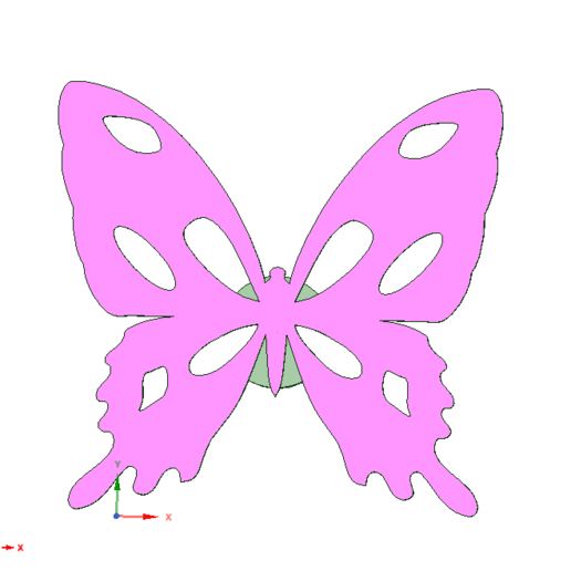 hair butterfly icon fashion decor scrunchy 3D print model - Mito3D