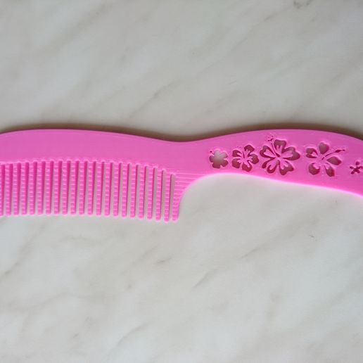 hair comb flowers care 3D print model - Mito3D