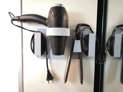 cabelo secador alisador suporte pacote banheiro 3d print model - Mito3D