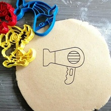 saç kurutma makinesi berber kurabiye kesici up kız kesmek eğlence pişirme Hamur şekil mutfak pişirmek spekülolar 3d print model - Mito3D
