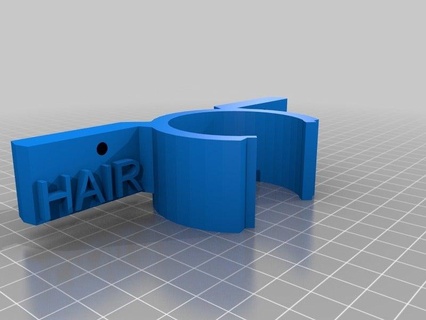 hair dryer bracket bathroom 3d print model - Mito3D