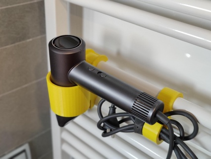 cabello secadora soporte secador pelo radiador ba 3d print model - Mito3D