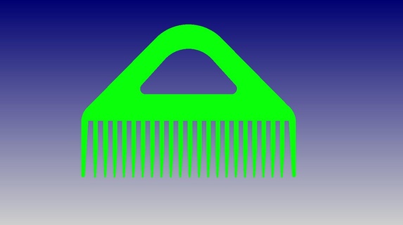 spazzola per capelli pettine 3d print model - Mito3D