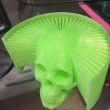 hairly skull art hair 3d print model - Mito3D