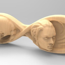 en épingle à cheveux bijoux art jeune fille le crâne accessoire 3d print model - Mito3D