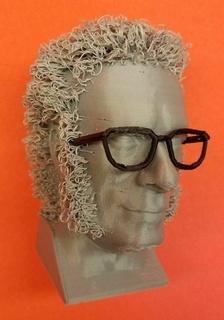 hairy asimov author bust education face hair hairy isaac asimov science science fiction sculpture sculptures  3d print model - Mito3D