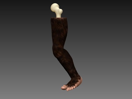 peludo perna Brasil folclore pernambuco recife cabeluda assombro assustador folklore monster character dress 3d print model - Mito3D