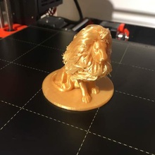 hairy lion round support game toy accessories 3d print model - Mito3D