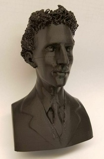 peludo Tesla fracasso cabelo Nikola escultura esculturas 3d print model - Mito3D