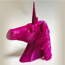 peloso unicorno oltre alla doppia estrusione versione arte 3d print model - Mito3D
