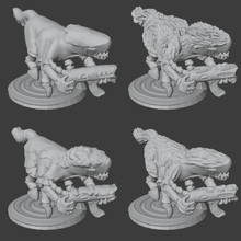 Behaarte xenos Jogger uzis Spiel Tier wargames der Miniatur 3d print model - Mito3D