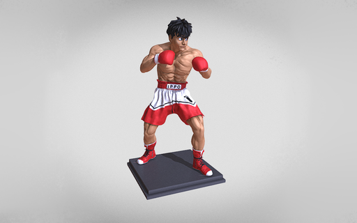 hajime ipo figura 3d impresión modelo konnouchi miniaturas figuritas 3d print model - Mito3D