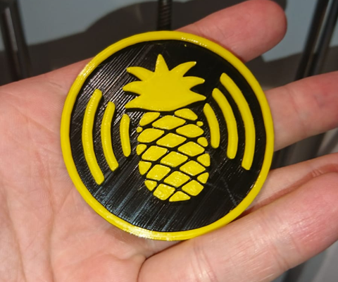 hak5 kablosuz internet ananas logo 3d print model - Mito3D
