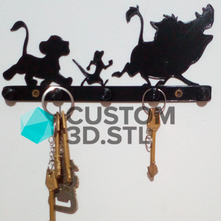 hakuna matata keychain holder porta llavero key chain lion king souvenier custom customized gift 3d print model - Mito3D