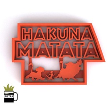 hakuna matata logo fondant cookie cutter home rafiki breakfasts pastry shop cutters disney pumba rudder lala mufasa simba lion king cookies sharp 3d print model - Mito3D