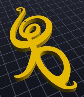 hakuna matata logo art 3d print model - Mito3D