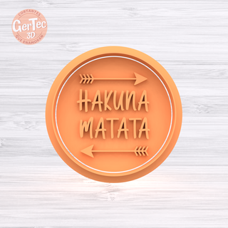 hakuna Matata sello cortador Galleta masa galletas frío porcelana cerámica 3d print model - Mito3D