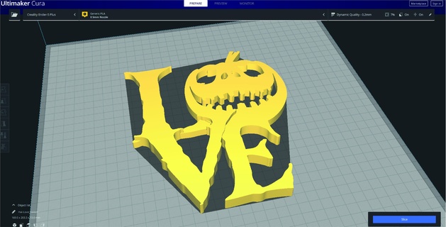 hal love oween Halloween l'amour signe mignonne niche heureux décor décoration 3d print model - Mito3D