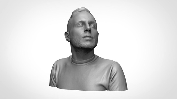 yarım vücut adam anima el eller anatomi şekil vermek heykel taramak zbrush erkek kişi model model3d oyuncak beden 3d print model - Mito3D