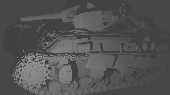 half sherman battletech valkyrie chronicles hafen tank 6mm grimdark scifi epic 3d print model - Mito3D