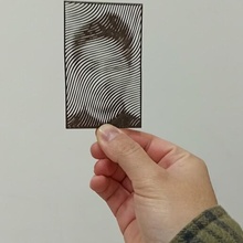 demi teinte portrait courbée lignes vagues 3d print model - Mito3D