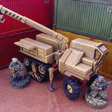 halftrack recovery - 28mm scifi truck military wargaming 40k necromunda 3d print model - Mito3D