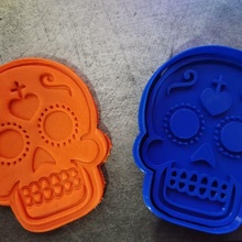 cadılar bayramı kafatası ii araç gün ölü kurabiye kalıp 3d print model - Mito3D