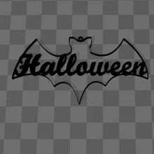Halloween arte pipistrello spavento decorazione novembre 3d print model - Mito3D