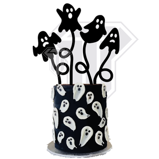halloween - ghost cake topper sign decoration 3d print model - Mito3D