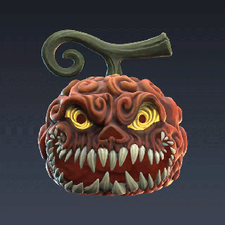 halloween - one piece - devil fruit - gomu gomu mi - pumpkin halloweenxcults halloween pumpkin one piece anime gum fruit human monkey luffy akuma  3d print model - Mito3D