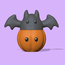 halloween - pumpkin pot october bat cute figure sculpt sculpture sculptures animal toy art 3d print model - Mito3D