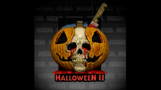 halloween 2 1981 poster pumking michael mayers terror horror movies skull collector figurine portrait 3d 3d print model - Mito3D