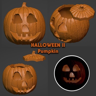 halloween 2 pumpkin michael myers spooky spoopy october 31 scary fun decor house cool 3d print model - Mito3D