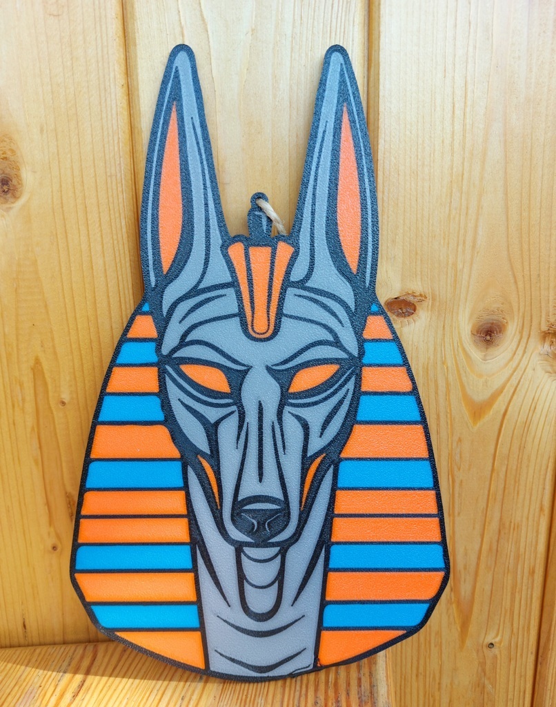 halloween anubis window decoration home 3dwallart art colored decor egypt halloween2023 halloween2024 scary home multicolor multicolored multicolors 3d print nosupport nosupports wall wallart mount deco 3D print model - Mito3D