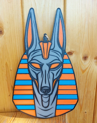 halloween anubis window decoration home 3dwallart art colored decor egypt halloween2023 halloween2024 scary home multicolor multicolored multicolors 3d print nosupport nosupports wall wallart mount deco 3d print model - Mito3D