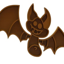 halloween bat cookie cutter embosser ghost pumpkin skull 3d print model - Mito3D