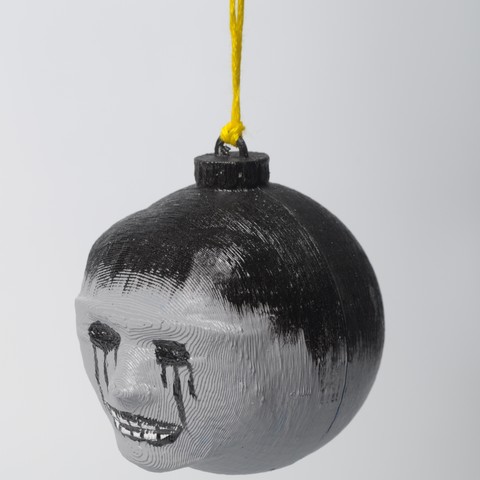 halloween babiole art d'arbre en arbre de la décoration visage mal noir gris 3D print model - Mito3D