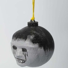 halloween bauble baulbel black decoration evil face gray tree 3d_printing 3d print model - Mito3D