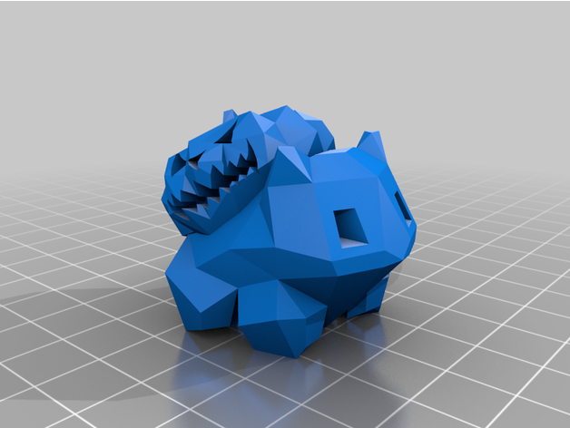 halloween bulbasaur pumpkin edition 001 Various low poly pokemon 3D print model - Mito3D