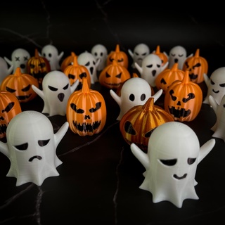 Halloween paquet citrouille effrayant décoration bougie fantôme 3d print model - Mito3D