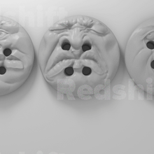 halloween buttons fashion jewelry sew face button 3d print model - Mito3D