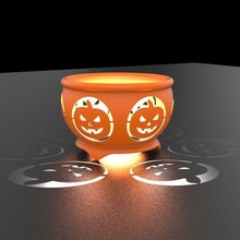 Halloween candela titolare supporto Jack lanterna 3d print model - Mito3D