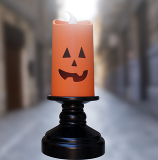 halloween candle ornament decoration 3d print model - Mito3D