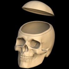 Halloween bonbons boîte gadget crâne 3d print model - Mito3D