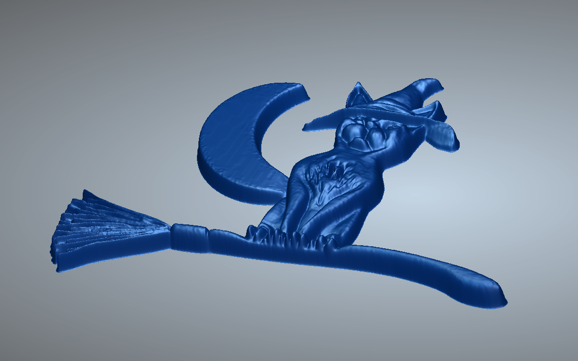 Halloween Katze cnc 3d Linderung Kunst 3D print model - Mito3D