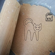 Bruxas gato biscoito cortador cozinha assar biscoitos speculoos cozimento massa 3d print model - Mito3D