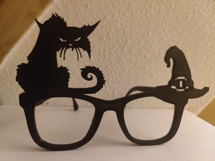 halloween cat glasses mtpintmodels selfmade party halloweencat horror scary frightnights 3d print model - Mito3D