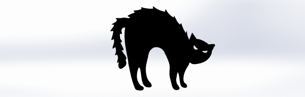 Halloween chat décor sorcière 3d print model - Mito3D